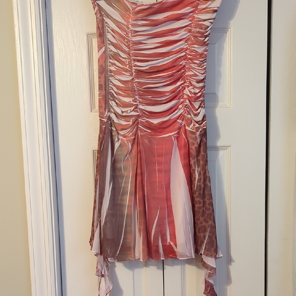 Joyce Leslie Orange Strapless Bodycon Dress